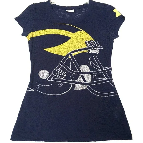 Michigan Wolverines Football Helmet Tee - Picture 1 of 3